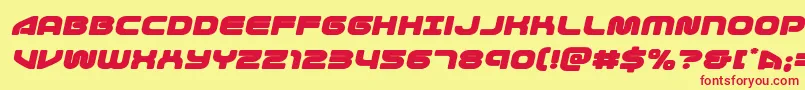 1stenterprisesexpandital Font – Red Fonts on Yellow Background