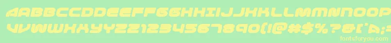 1stenterprisesexpandital Font – Yellow Fonts on Green Background