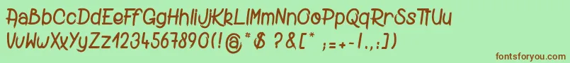 DiggingTheGrave Font – Brown Fonts on Green Background