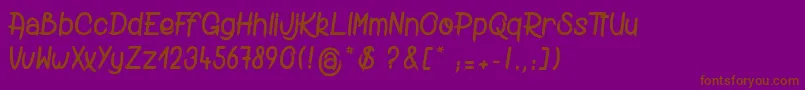 DiggingTheGrave Font – Brown Fonts on Purple Background