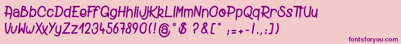 DiggingTheGrave Font – Purple Fonts on Pink Background