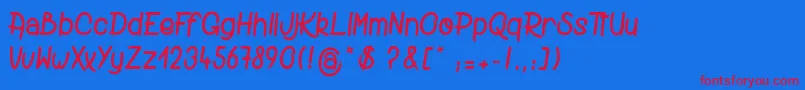 DiggingTheGrave Font – Red Fonts on Blue Background