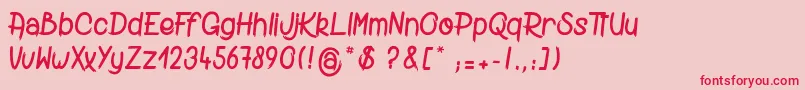 DiggingTheGrave Font – Red Fonts on Pink Background