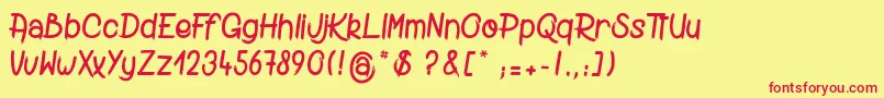 DiggingTheGrave Font – Red Fonts on Yellow Background