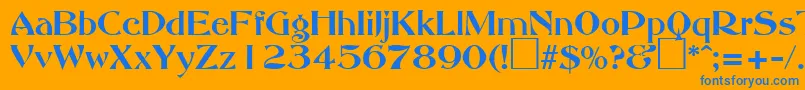 AbottoldstyleRegularDb Font – Blue Fonts on Orange Background