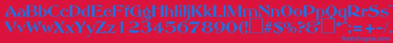 AbottoldstyleRegularDb Font – Blue Fonts on Red Background