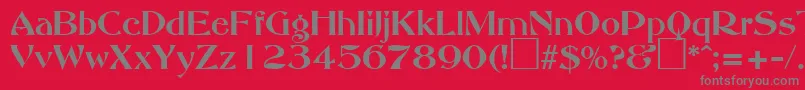 AbottoldstyleRegularDb Font – Gray Fonts on Red Background