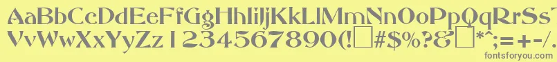 AbottoldstyleRegularDb Font – Gray Fonts on Yellow Background