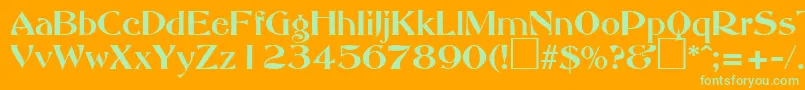 AbottoldstyleRegularDb Font – Green Fonts on Orange Background