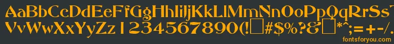 AbottoldstyleRegularDb Font – Orange Fonts on Black Background