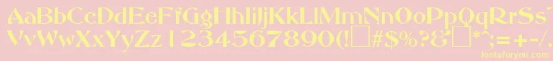 fuente AbottoldstyleRegularDb – Fuentes Amarillas Sobre Fondo Rosa