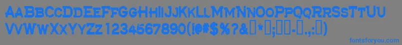 Cfthelostbattalion Font – Blue Fonts on Gray Background