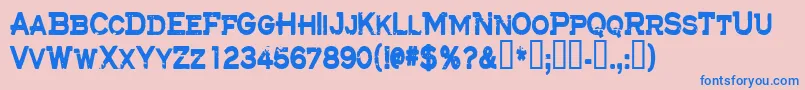 Cfthelostbattalion Font – Blue Fonts on Pink Background