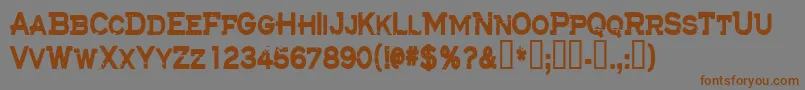 Cfthelostbattalion Font – Brown Fonts on Gray Background