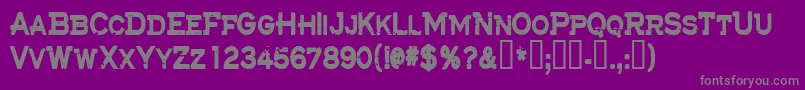 Cfthelostbattalion Font – Gray Fonts on Purple Background