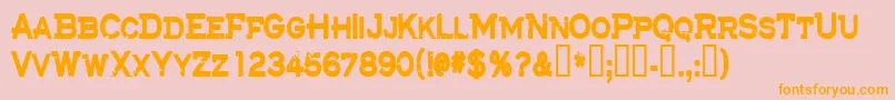 Cfthelostbattalion Font – Orange Fonts on Pink Background