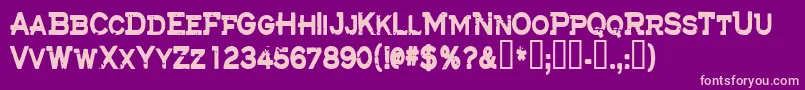 Cfthelostbattalion Font – Pink Fonts on Purple Background