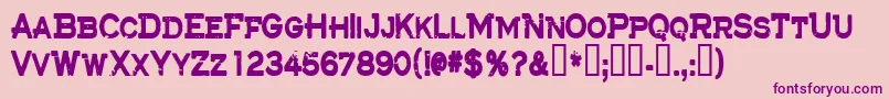 Cfthelostbattalion Font – Purple Fonts on Pink Background