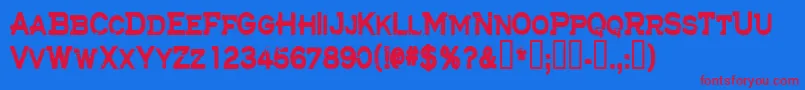Cfthelostbattalion Font – Red Fonts on Blue Background