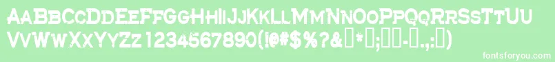 Cfthelostbattalion Font – White Fonts on Green Background