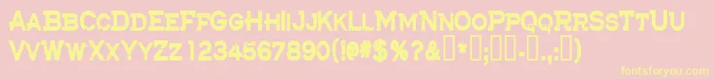 Cfthelostbattalion Font – Yellow Fonts on Pink Background