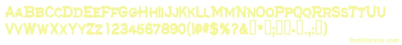 Cfthelostbattalion Font – Yellow Fonts on White Background