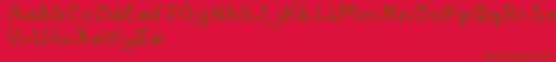 Czcionka JazzMusic – brązowe czcionki na czerwonym tle