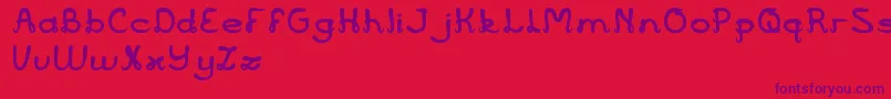 JazzMusic-Schriftart – Violette Schriften auf rotem Hintergrund