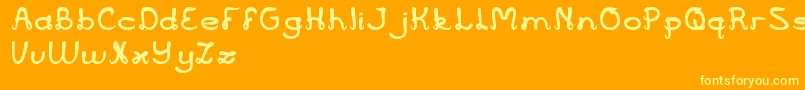フォントJazzMusic – オレンジの背景に黄色の文字