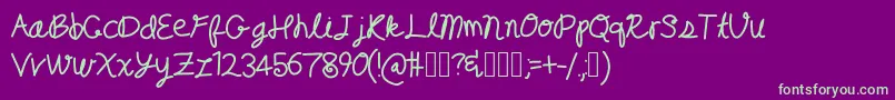 RandomType Font – Green Fonts on Purple Background