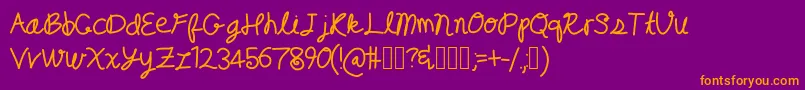 RandomType Font – Orange Fonts on Purple Background