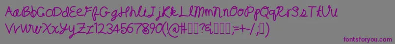 Шрифт RandomType – фиолетовые шрифты на сером фоне