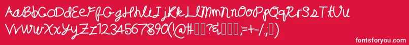 RandomType Font – White Fonts on Red Background