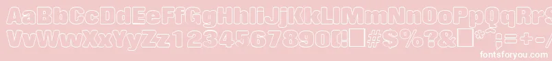 RollingoutlineRegular Font – White Fonts on Pink Background
