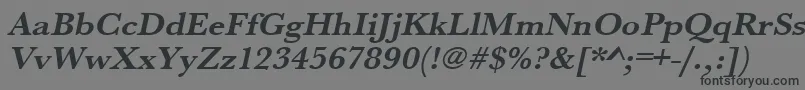 UrwbaskertwidBoldOblique-Schriftart – Schwarze Schriften auf grauem Hintergrund