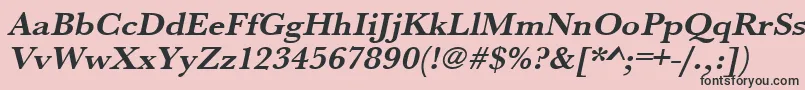 UrwbaskertwidBoldOblique Font – Black Fonts on Pink Background