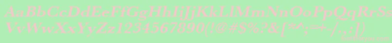 fuente UrwbaskertwidBoldOblique – Fuentes Rosadas Sobre Fondo Verde
