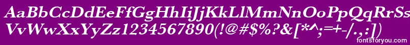 fuente UrwbaskertwidBoldOblique – Fuentes Blancas Sobre Fondo Morado