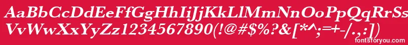 UrwbaskertwidBoldOblique Font – White Fonts on Red Background