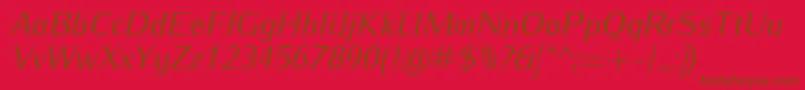 IwonaItalic Font – Brown Fonts on Red Background