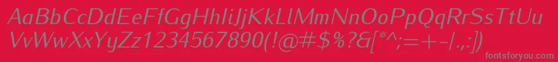 More about IwonaItalic Font IwonaItalic Font – Gray Fonts on Red Background
