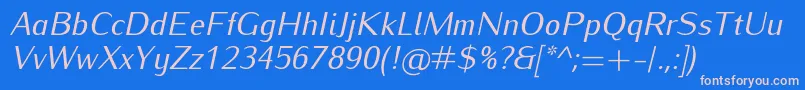 More about IwonaItalic Font IwonaItalic Font – Pink Fonts on Blue Background