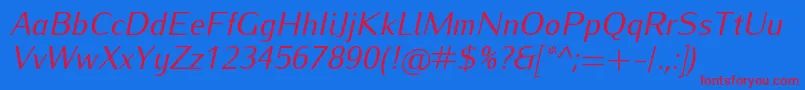 More about IwonaItalic Font IwonaItalic Font – Red Fonts on Blue Background