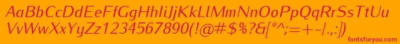 IwonaItalic Font – Red Fonts on Orange Background