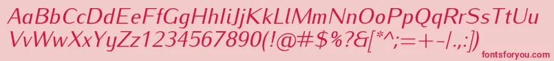 More about IwonaItalic Font IwonaItalic Font – Red Fonts on Pink Background