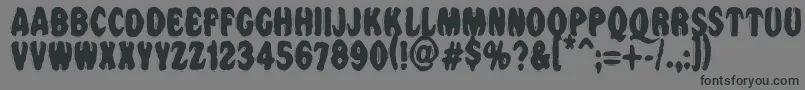 Vtcnightofthedrippybentcaps Font – Black Fonts on Gray Background
