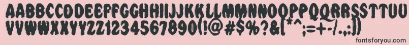Vtcnightofthedrippybentcaps Font – Black Fonts on Pink Background