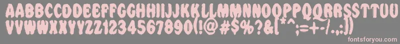 Vtcnightofthedrippybentcaps Font – Pink Fonts on Gray Background