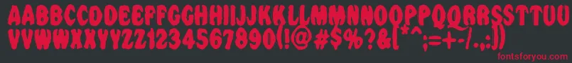 Vtcnightofthedrippybentcaps Font – Red Fonts on Black Background