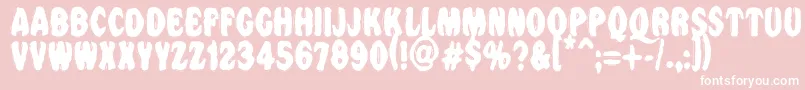 Vtcnightofthedrippybentcaps Font – White Fonts on Pink Background